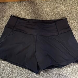 Navy lululemon speed up shorts